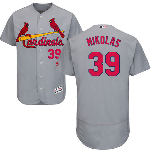 Cardinals #39 Miles Mikolas Grey Flexbase Authentic Collection Stitched MLB Jersey