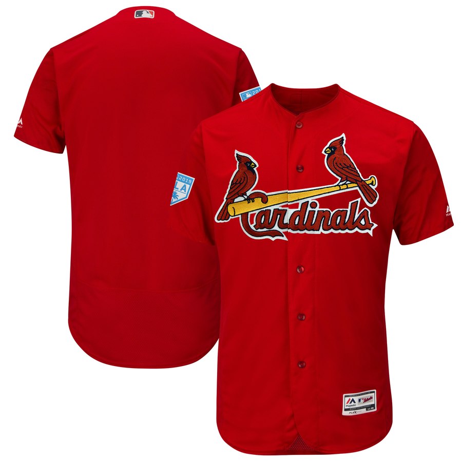 Cardinals Blank Red 2019 Spring Training Flex Base Stitched MLB Jersey