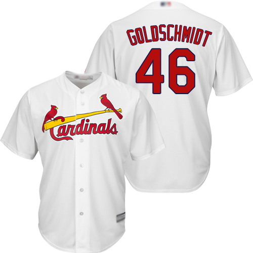 Cardinals #46 Paul Goldschmidt White New Cool Base Stitched MLB Jersey