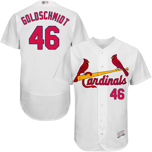 Cardinals #46 Paul Goldschmidt White Flexbase Authentic Collection Stitched MLB Jersey