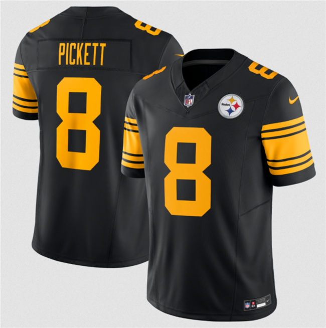 Men's Pittsburgh Steelers #8 Kenny Pickett Black 2023 F.U.S.E. Color Rush Limited Jersey