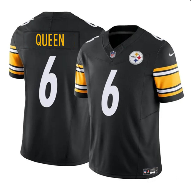 Men's Pittsburgh Steelers #6 Patrick Queen Black F.U.S.E. Vapor Untouchable Limited Stitched Jersey
