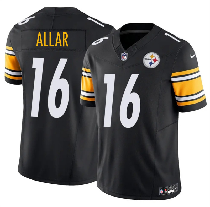 Men's Pittsburgh Steelers #16 Drew Allar Black 2026 Draft F.U.S.E. Vapor Limited Stitched Football Jersey