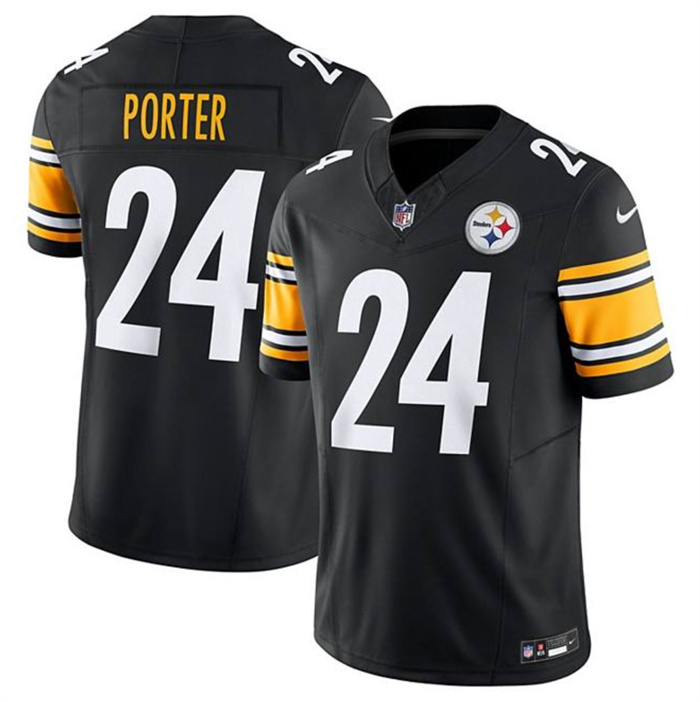 Men's Pittsburgh Steelers #24 Joey Porter Jr. Black F.U.S.E. Vapor Untouchable Limited Stitched Jersey