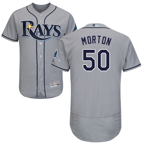 Rays #50 Charlie Morton Grey Flexbase Authentic Collection Stitched MLB Jersey