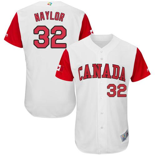 Team Canada #32 Josh Naylor White 2017 World MLB Classic Authentic Stitched MLB Jersey