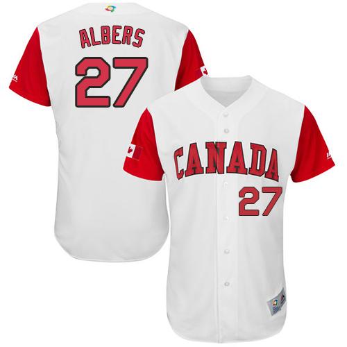 Team Canada #27 Andrew Albers White 2017 World MLB Classic Authentic Stitched MLB Jersey