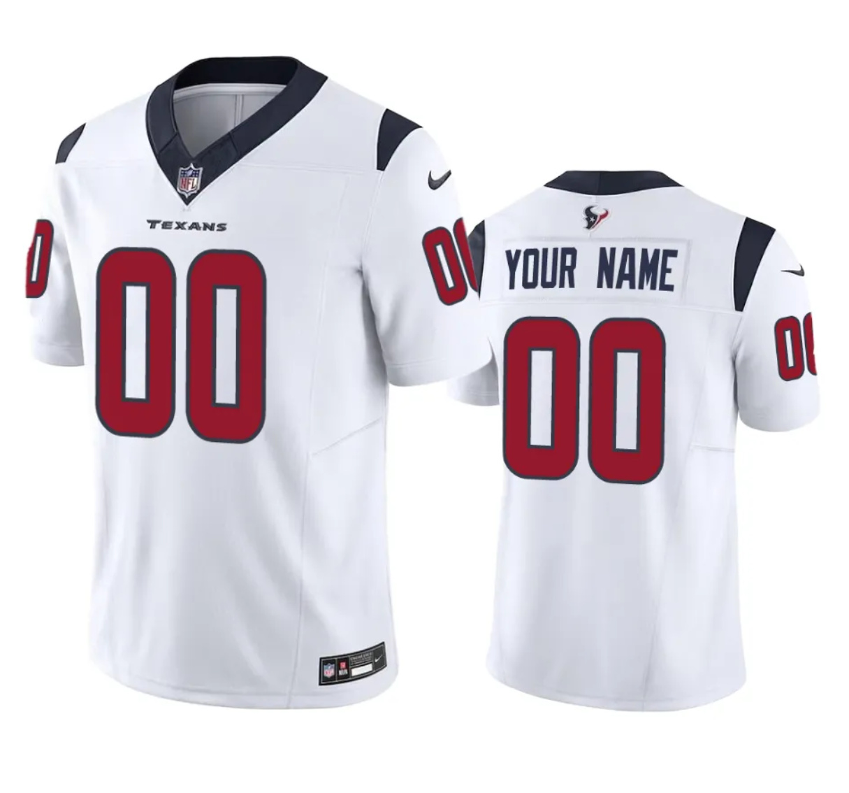 Men's Houston Texans Active Player Custom White 2023 F.U.S.E Vapor Untouchable Limited Stitched Football Jersey