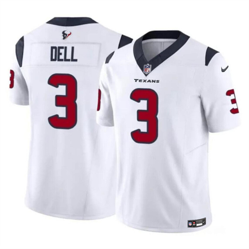 Men's Houston Texans #3 Tank Dell White 2023 F.U.S.E Vapor Untouchable Stitched Football Jersey
