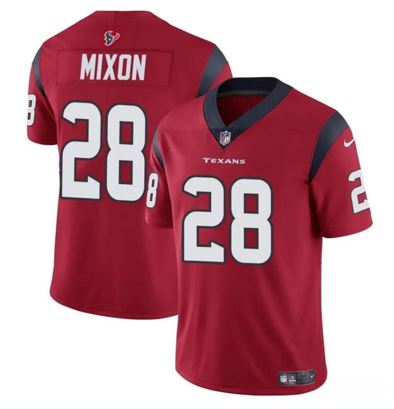 Men's Houston Texans #28 Joe Mixon Red Vapor Untouchable Stitched Football Jersey
