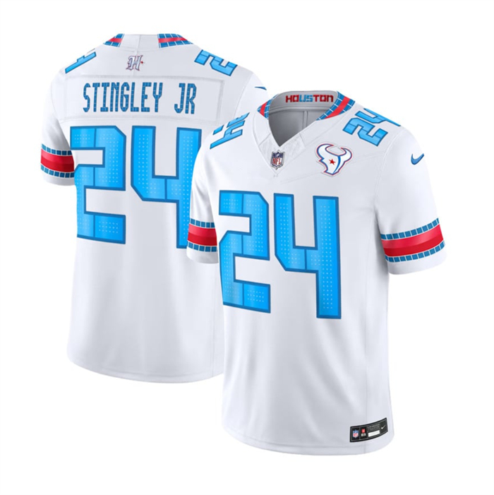 Men's Houston Texans #24 Derek Stingley Jr. White 2026 F.U.S.E. 'HOUSTON/US' Rivalries Collection Limited Stitched Football Jersey Men's Houston Texans #24 Derek Stingley Jr. White 2026 F.U.S.E. 'HOUSTON/US' Rivalries Collection Limited Stitched Football Jersey