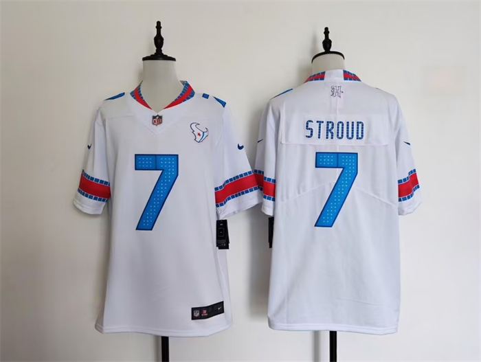 Men's Houston Texans #7 C.J. Stroud White 2026 'HOUSTON/US' Rivalries Collection Limited Stitched Football Jersey