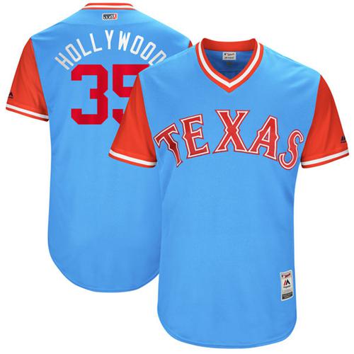 Rangers #35 Cole Hamels Light Blue "Hollywood" Players Weekend Authentic Stitched MLB Jersey