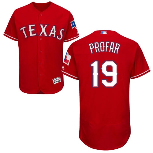 Rangers #19 Jurickson Profar Red Flexbase Authentic Collection Stitched MLB Jersey