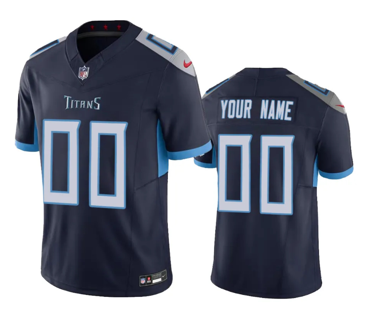 Women's Tennessee Titans Active Player Custom Navy 2023 F.U.S.E Vapor Untouchable Limited Stitched Football Jersey