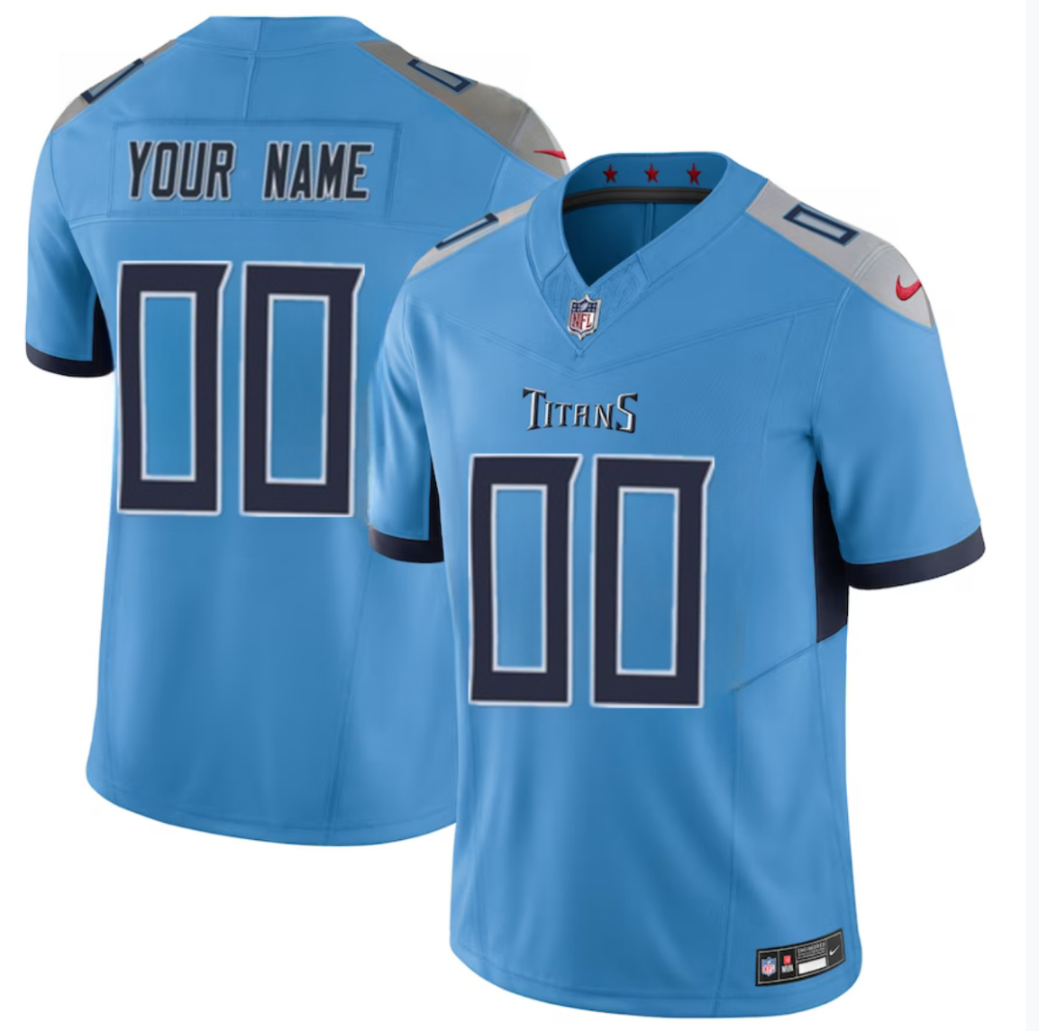 Men's Tennessee Titans Active Player Custom Blue 2023 F.U.S.E Vapor Untouchable Limited Stitched Football Jersey