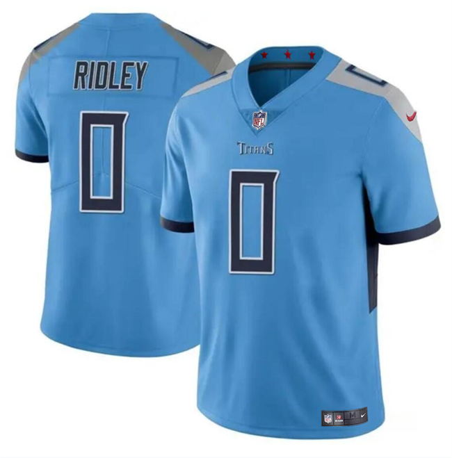 Men's Tennessee Titans #0 Calvin Ridley Blue Vapor Limited Stitched Football Jersey