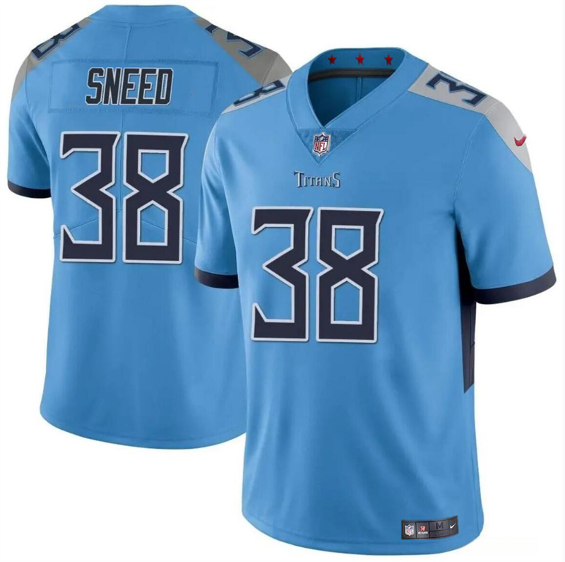 Men's Tennessee Titans #38 L'Jarius Sneed Blue Vapor Limited Stitched Football Jersey