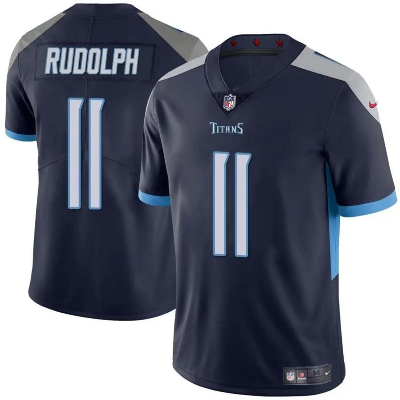 Men's Tennessee Titans #11 Mason Rudolph Navy Vapor Limited Stitched Football Jersey