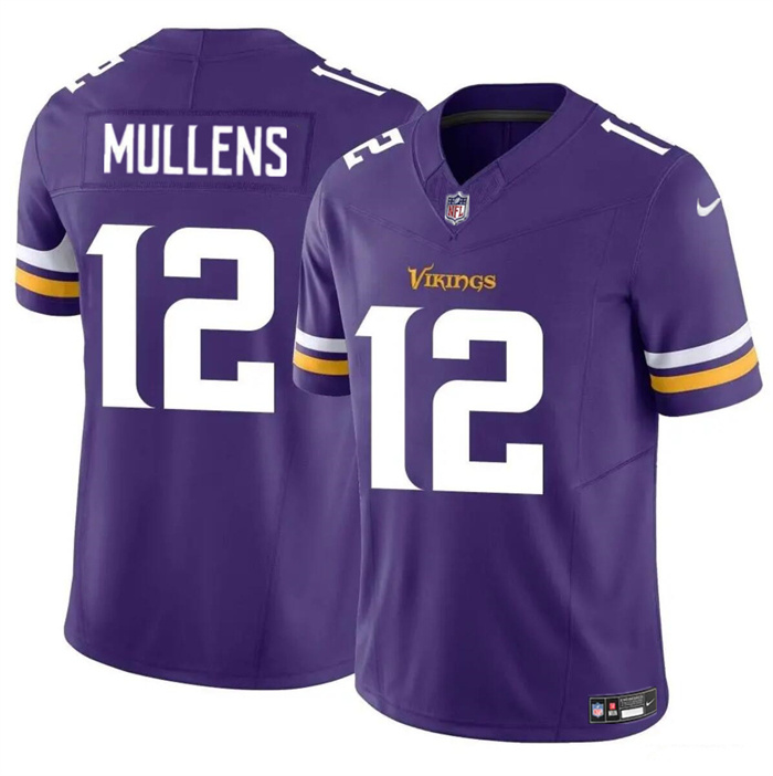 Men's Minnesota Vikings #12 Nick Mullens Purple 2023 F.U.S.E. Vapor Untouchable Limited Stitched Jersey