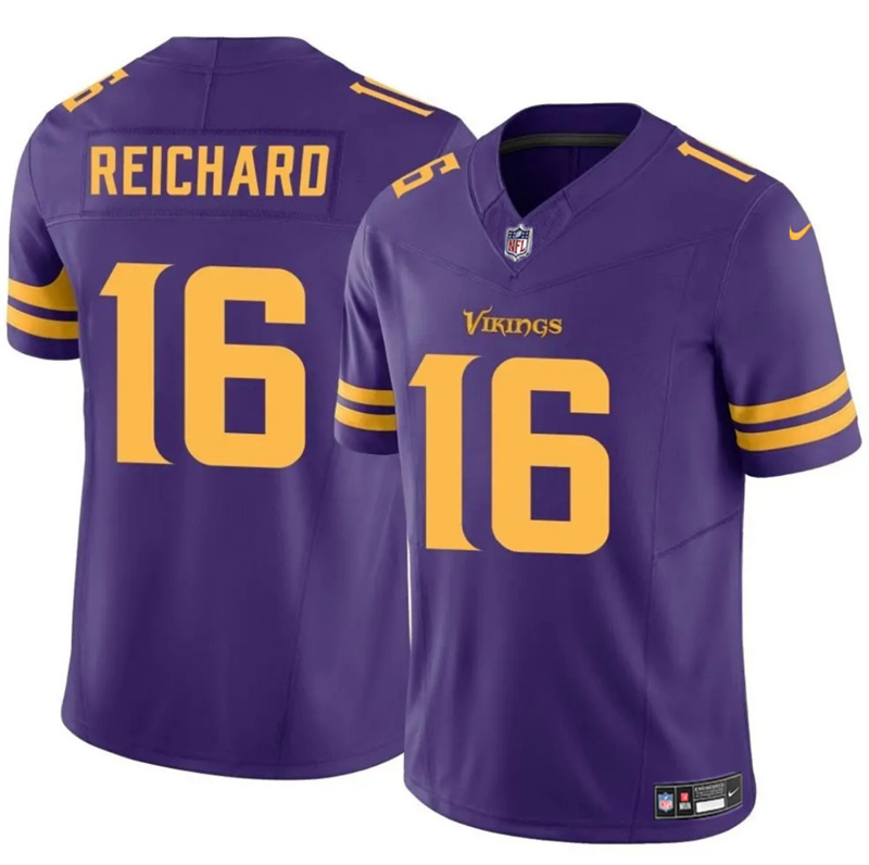 Men's Minnesota Vikings #16 Will Reichard Purple 2023 F.U.S.E. Color Rush Untouchable Limited Stitched Jersey Men's Minnesota Vikings #16 Will Reichard Purple 2023 F.U.S.E. Color Rush Untouchable Limited Stitched Jersey