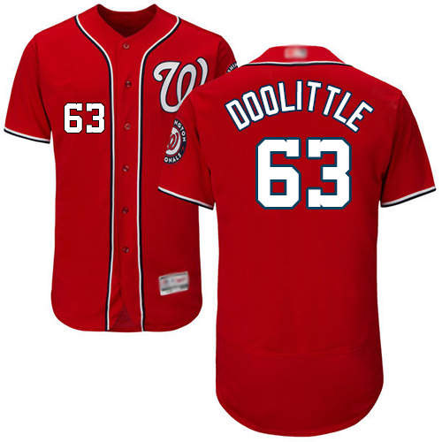 Nationals #63 Sean Doolittle Red Flexbase Authentic Collection Stitched MLB Jersey