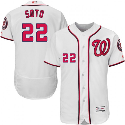 Nationals #22 Juan Soto White Flexbase Authentic Collection Stitched MLB Jersey