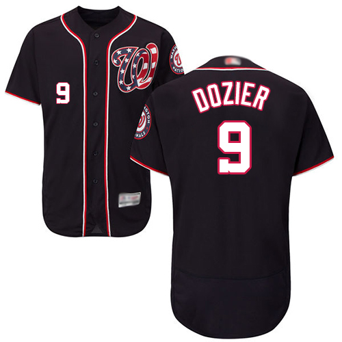 Nationals #9 Brian Dozier Navy Blue Flexbase Authentic Collection Stitched MLB Jersey