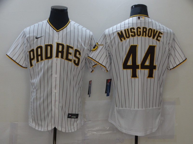 Men's San Diego Padres #44 Joe Musgrove White Flex Base Stitched Baseball Jersey