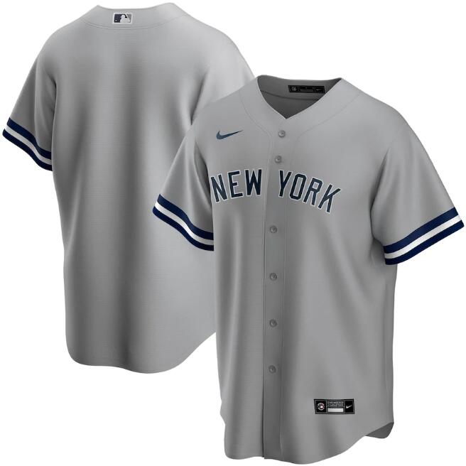 Men's New York Yankees Grey MLB Cool Base Stitched Jersey