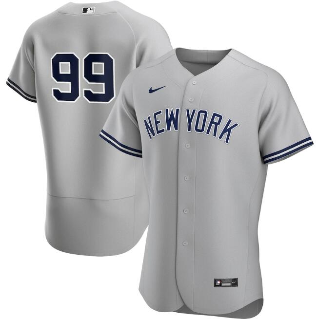 Men's New York Yankees #99 Aaron Judge Grey MLB Flex Base Stitched Jersey
