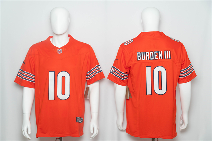 Men's Chicago Bears #10 Luther Burden III Orange 2026 F.U.S.E. Vapor Untouchable Limited Stitched Football Jersey