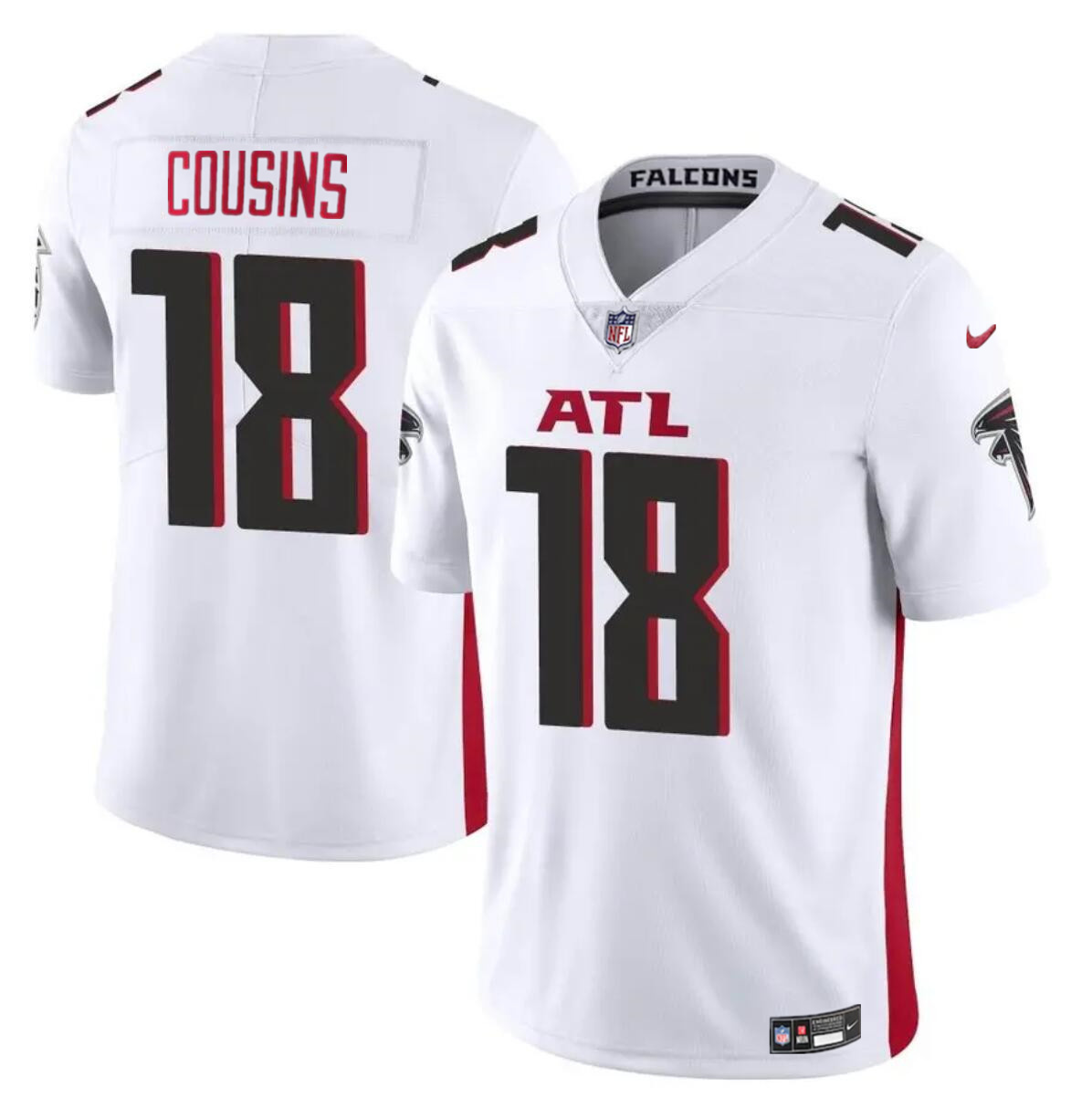 Men's Atlanta Falcons #18 Kirk Cousins White Vapor Untouchable Limited Stitched Football Jersey