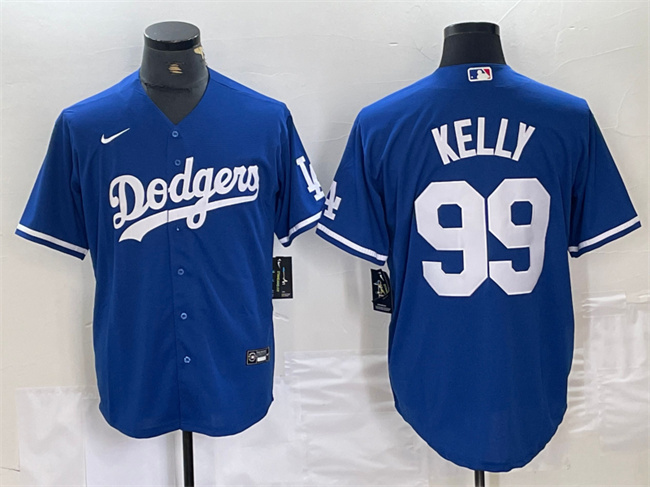Men's Los Angeles Dodgers #99 Joe Kelly Blue Cool Base Stitched Baseball Jersey