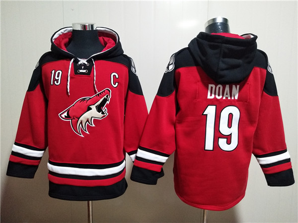 Arizona Coyotes #19 Shane Doan Red Ageless Must-Have Lace-Up Pullover Hoodie