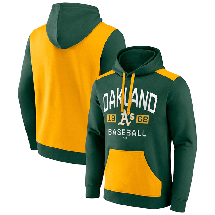 Men's Oakland Athletics Green/Gold Chip In Pullover Hoodie