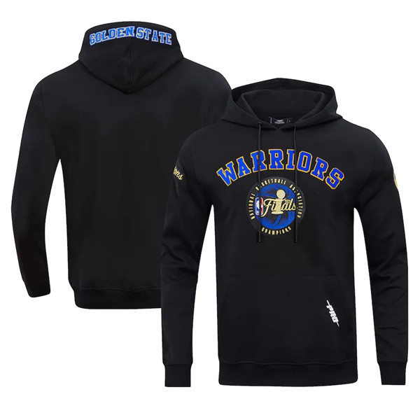 Men's Golden State Warriors 2021-2022 Black NBA Finals Champions French Terry Patch Pullover Hoodie