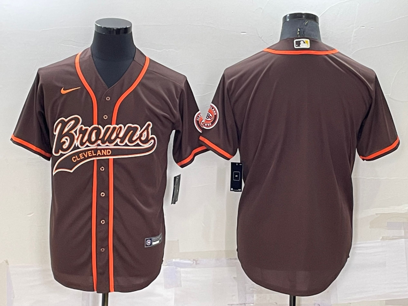 Men's Cleveland Browns ACTIVE PLAYER Custom Blank Brown Stitched Jersey