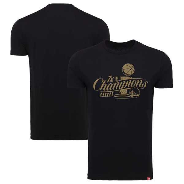 Men's Golden State Warriors 2022 2022 Black Finals Champions Metallic Official Logo Comfy Tri-Blend T-Shirt