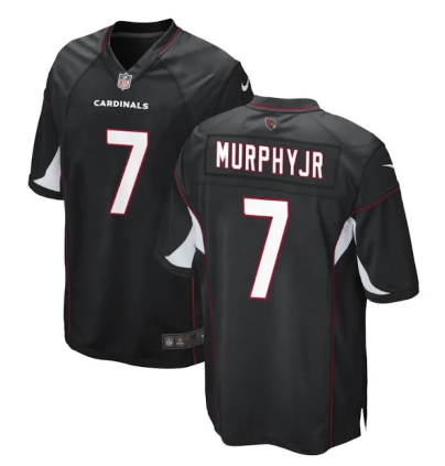 Men's Arizona Cardinals #7 Byron Murphy Jr. Black Stitched Game Jersey