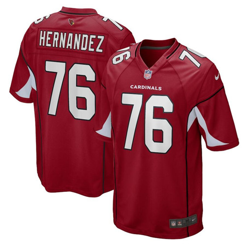 Men's Arizona Cardinals #76 Will Hernandez Red Stitched Game Jersey