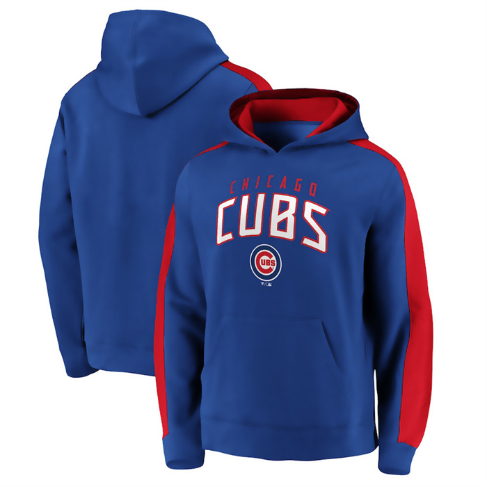 Men's Chicago Cubs Royal Game Time Arch Pullover Hoodie