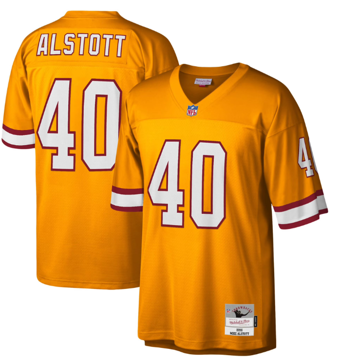 Men's Tampa Bay Buccaneers #40 Mike Alstott Orange Big & Tall 1996 Retired Player Replica Jersey