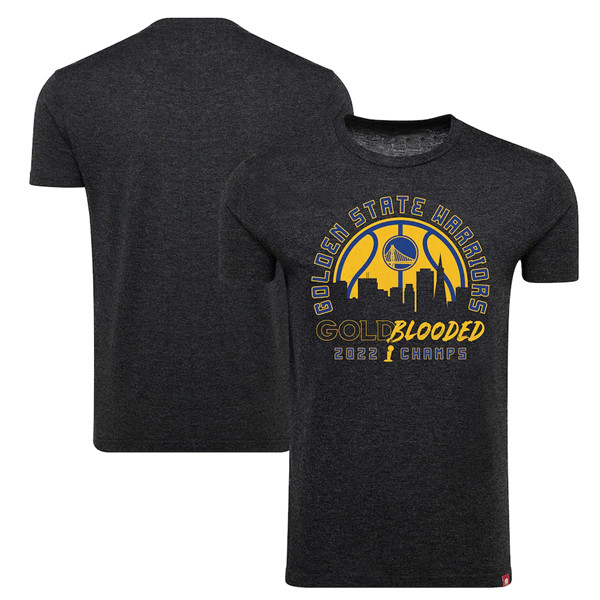 Men's Golden State Warriors 2022 2022 Black NBA Finals Champions Comfy Tri-Blend T-Shirt