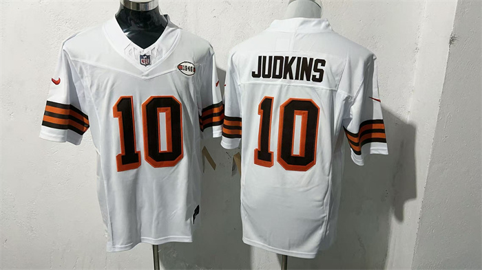 Men's Cleveland Browns #10 Quinshon Judkins White 2026 1946 Collection Vapor Limited Stitched Football Jersey