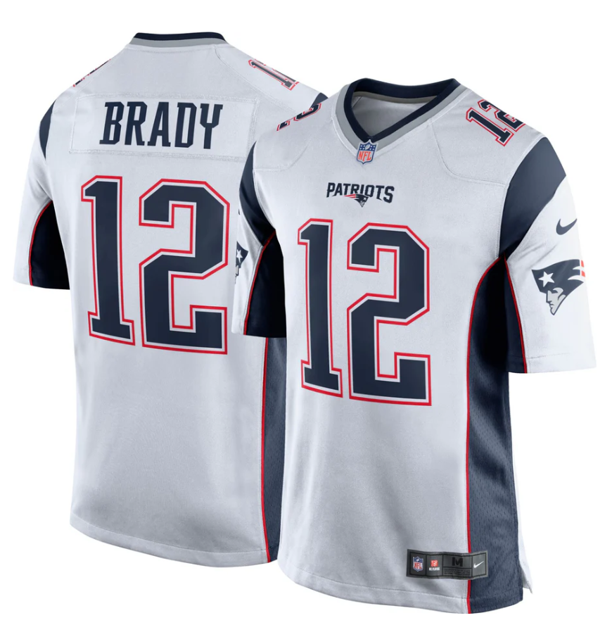 Men's New England Patriots #12 Tom Brady White Limited Stitched Football Jersey
