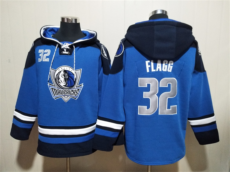 Men's Dallas Mavericks #32 Cooper Flagg Blue/Navy Ageless Must-Have Lace-Up Pullover Hoodie