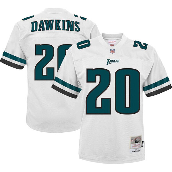 Men's Philadelphia Eagles #20 Brian Dawkins 2004 White Stitched Jersey