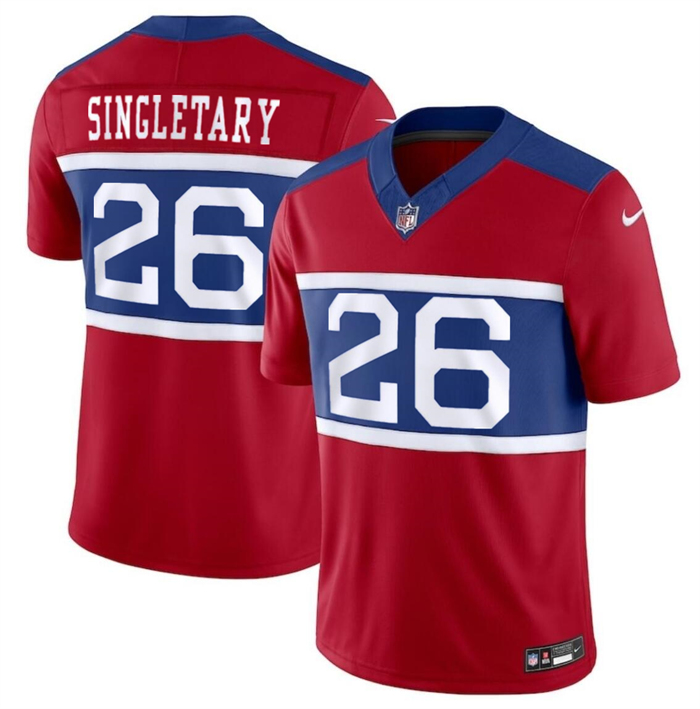 Men's New York Giants #26 Devin Singletary Century Red Alternate Vapor F.U.S.E. Limited Stitched Football Jersey