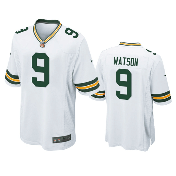 Men's Green Bay Packers #9 Christian Watson White Stitched Football Jersey